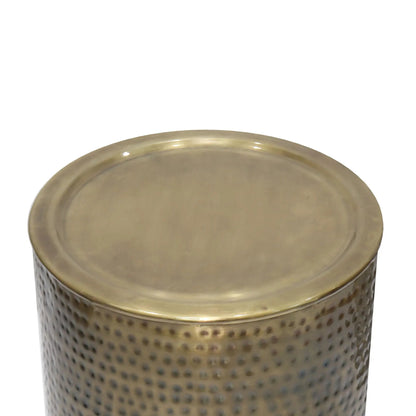 Corbin Hammered Metal Side Table for Living Room