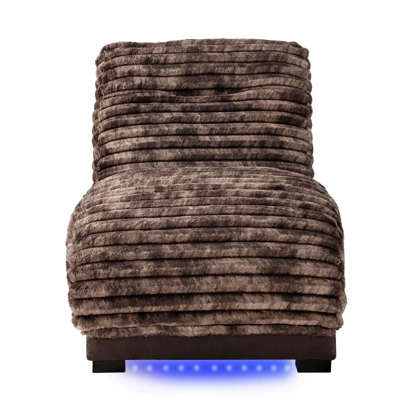 Denise Accent Chaise USB Support by Unique Piece Furniture, brown faux fur upholstery on Tampa Home & Garden Store