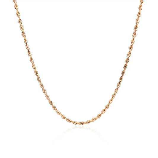 14k rose gold solid diamond cut rope chain necklace 1.5mm Bids.com on Tampa Home & Garden Store
