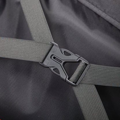 Gray luggage strap with buckle on dark fabric, part of HouseOfZazla 2pc spinner luggage set on Tampa Home & Garden Store