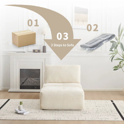 Single Chaise Longue With Movable Ottoman