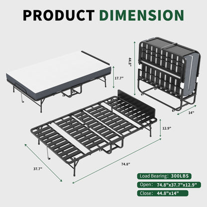 Adjustable Folding Bed and Memory Foam Mattress