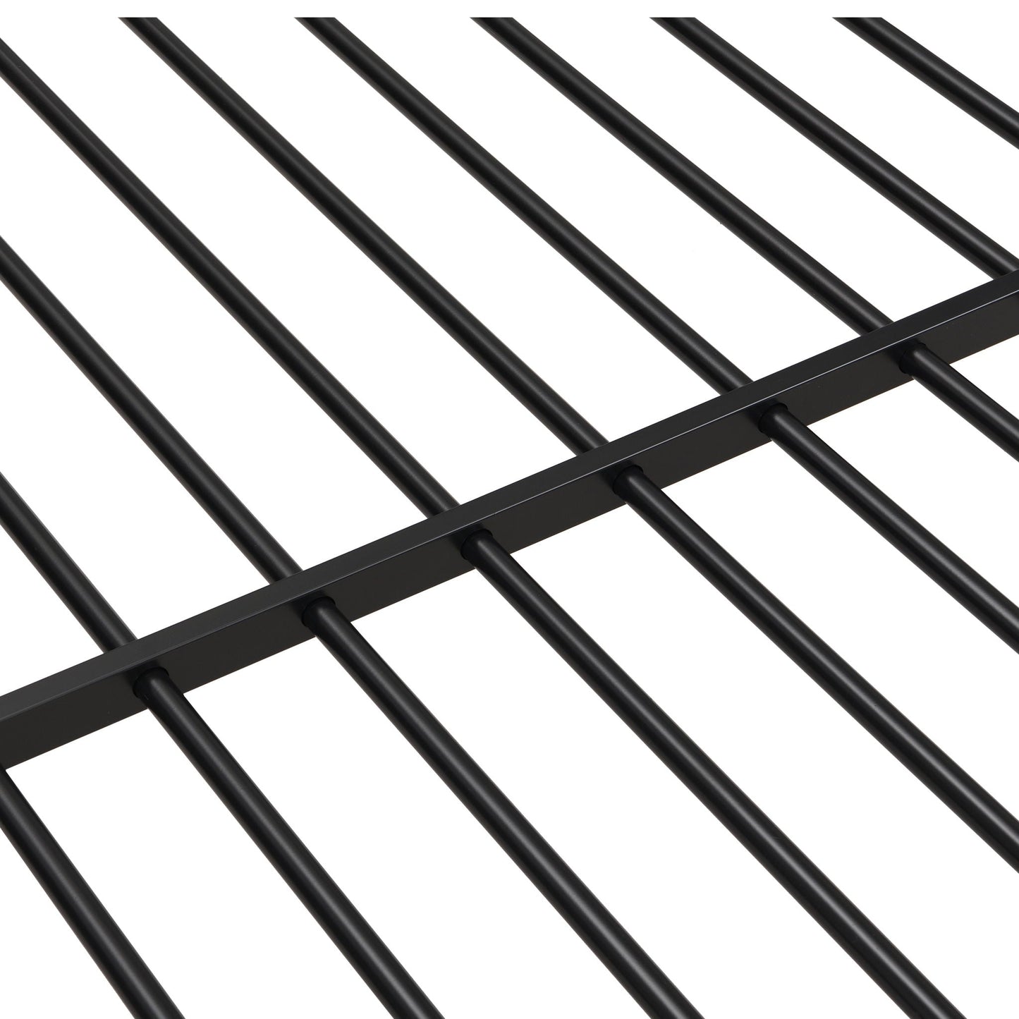 Modern black metal bunk bed frame with slat rails by HouseOfZazla on Tampa Home & Garden Store