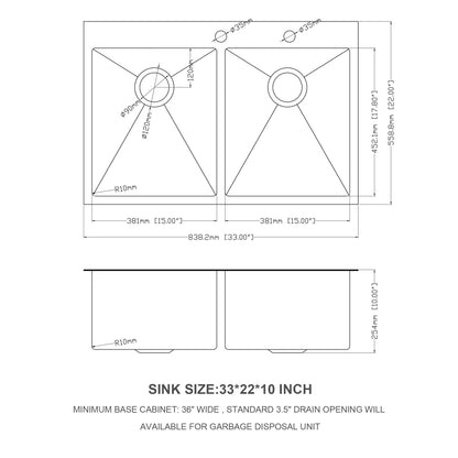 Double Bowl Drop in Kitchen Sink Gunmetal Black