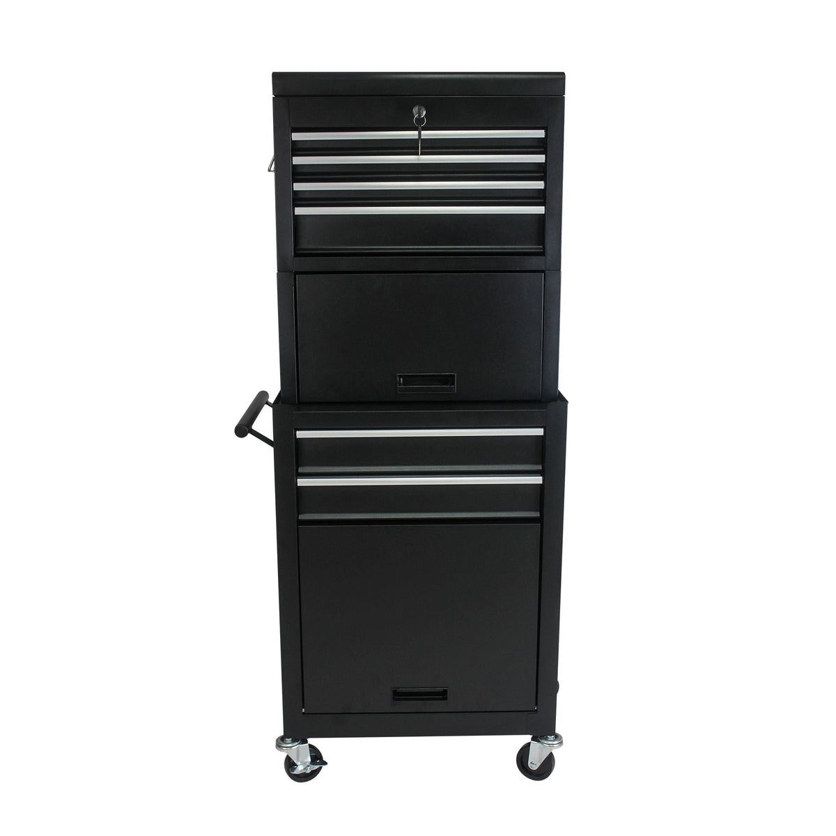 6-drawer lockable tool cabinet with detachable toolbox, black, on casters by HouseOfZazla on Tampa Home & Garden Store
