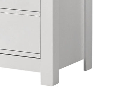 Cassini 5-drawer chest white accent table with clean drawer fronts on Tampa Home & Garden Store