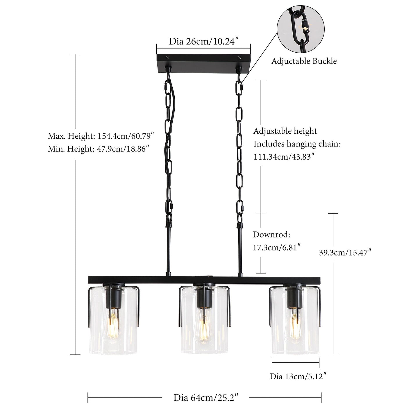 Adjustable Pendant Lighting with Wood Grain