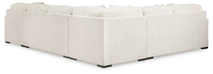 Chessington Sectional cream textured fabric by Unique Piece Furniture stationary sectional on Tampa Home & Garden Store