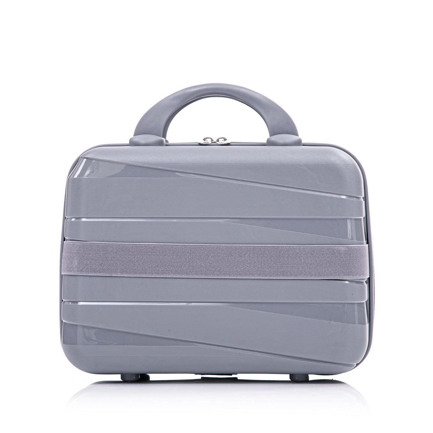 4-Piece PP Spinner Luggage Set in light gray with cosmetic case by HouseOfZazla on Tampa Home & Garden Store