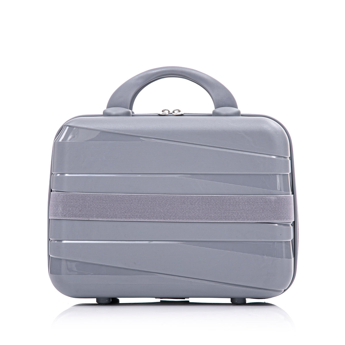 4-Piece PP Spinner Luggage Set in light gray with cosmetic case by HouseOfZazla on Tampa Home & Garden Store