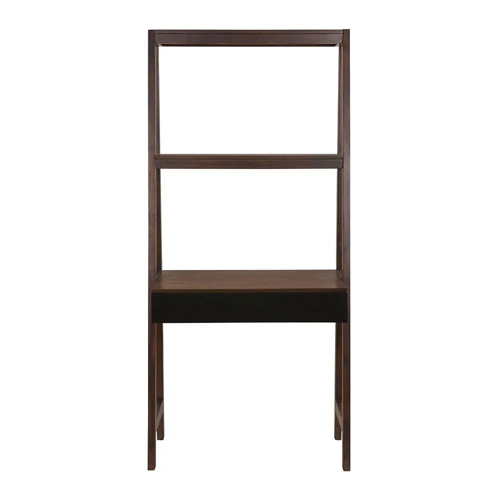 Ladder Desk and Shelf In Natural Wood Finish