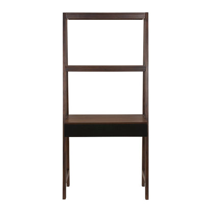 Ladder desk with ladder shelves in natural brown wood and black front, computer desk on Tampa Home & Garden Store