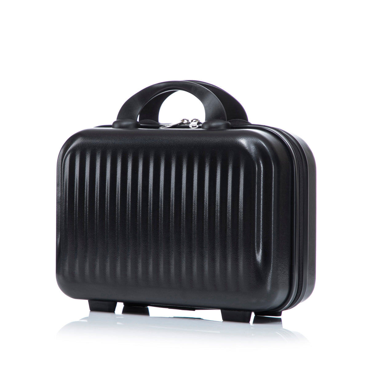 HouseOfZazla ABS Spinner Wheel Luggage Set in black with cosmetic case on Tampa Home & Garden Store
