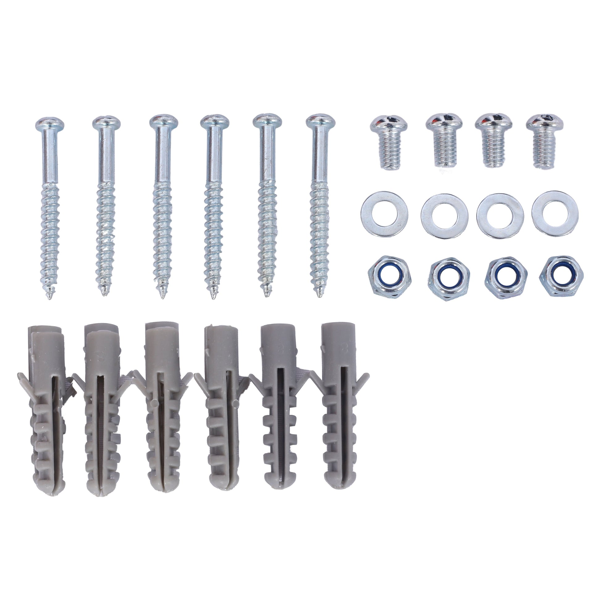 4-ft metal nail board tool rack kit with screws, washers, wall anchors and gray clips on Tampa Home & Garden Store