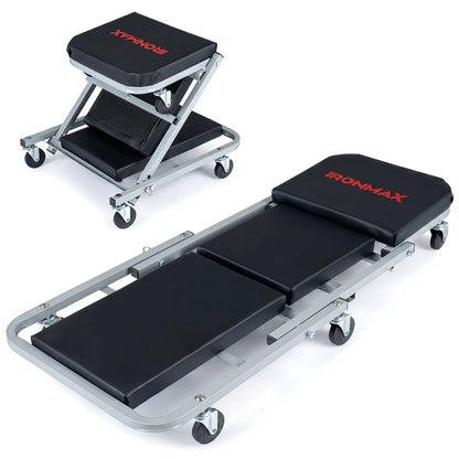 2 in 1 Mechanic Creeper and Z Seat with Casters