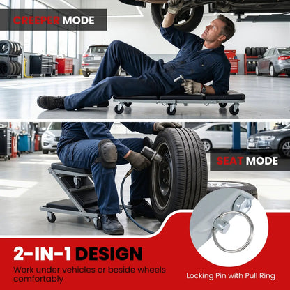2 in 1 Mechanic Creeper and Z Seat with Casters