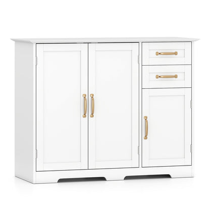 40 Inch Modern Kitchen Sideboard Buffet Cabinet with 2 Drawers and Adjustable Shelf