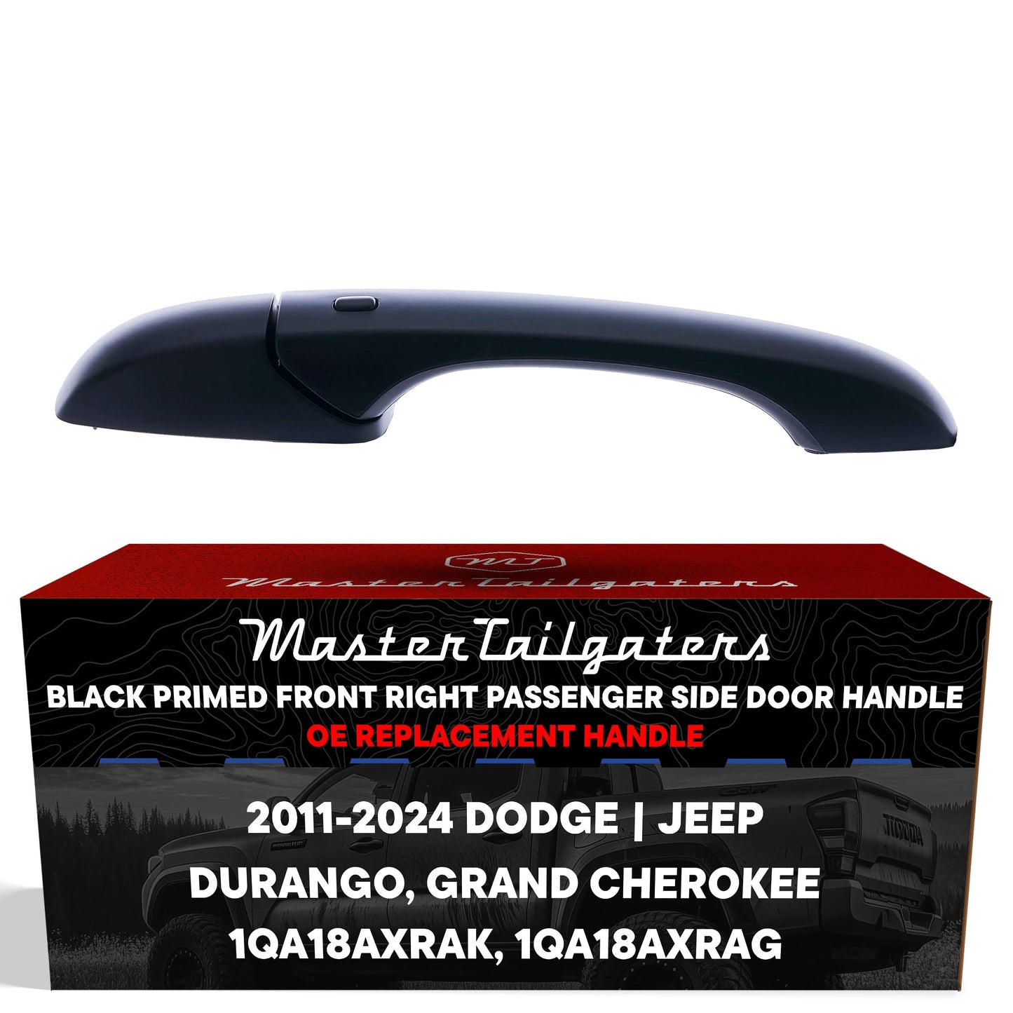 Master Tailgaters exterior door handle black primed front right passenger side for Dodge Durango & Jeep Grand Cherokee on Tampa Home & Garden Store
