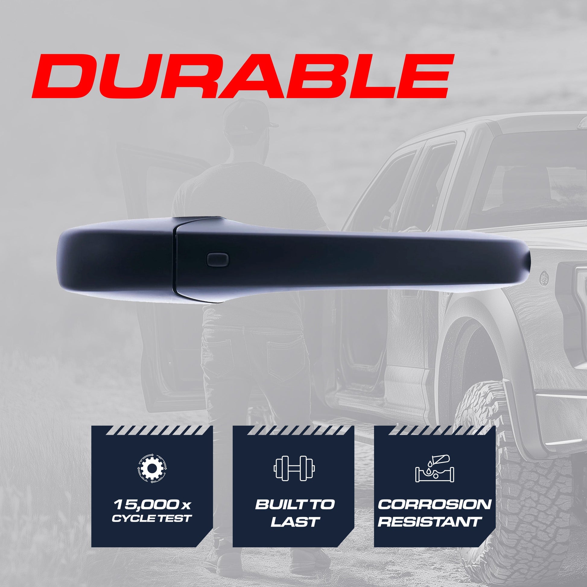 Door handle black primed for Dodge Durango/Jeep Grand Cherokee passenger side without keyhole on Tampa Home & Garden Store