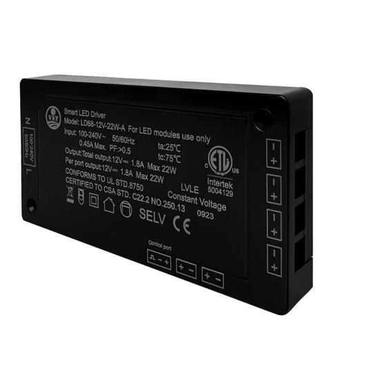 TSDC22 – Transformador de alta resistencia de 12 V CC y 22 W para módulos LED 