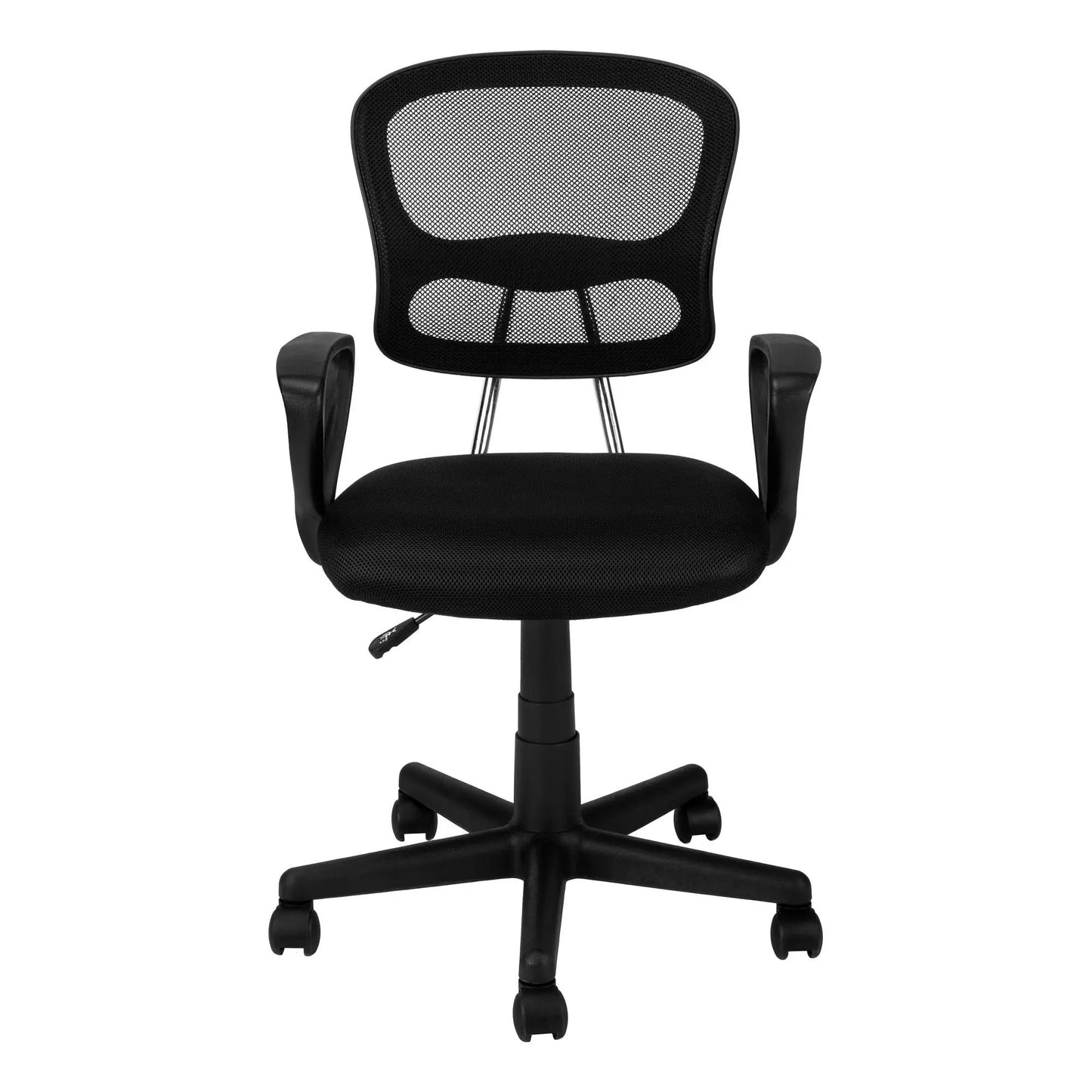 Office chair black mesh back with adjustable height and armrests, ergonomic swivel design on Tampa Home & Garden Store