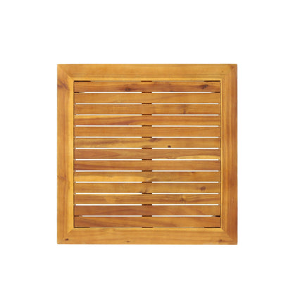 Aston 4 Piece outdoor sofa set frame with slatted wood panels in natural finish on Tampa Home & Garden Store