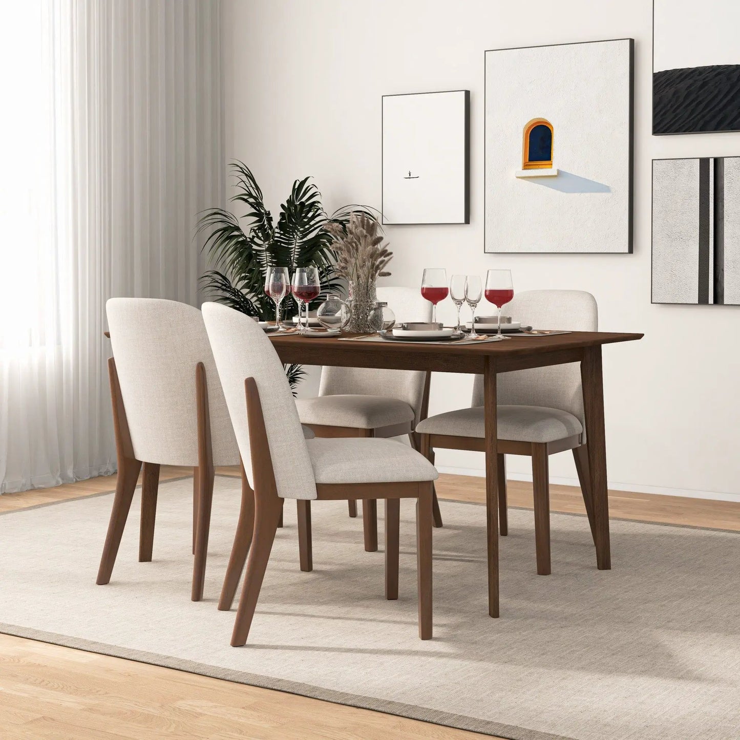 Kaitlyn Mid Century Dining Chairs Set of 2