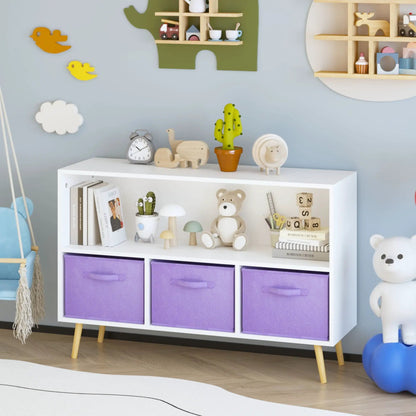 Bookcase with Collapsible Drawers Book Display