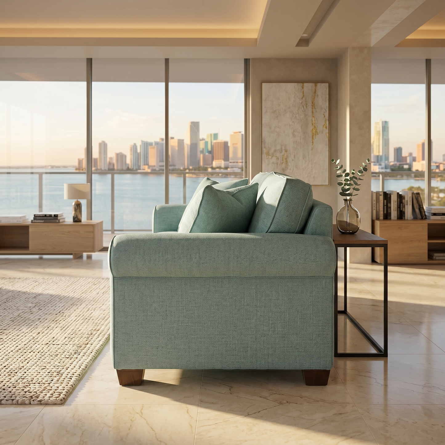 Irlanda Sofa and Hardwood Frame with Custom Fabric