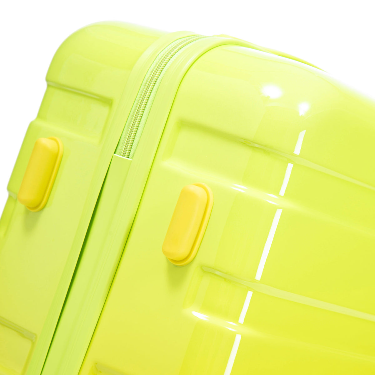 3-Piece PC Spinner Luggage Set neon yellow-green by HouseOfZazla on Tampa Home & Garden Store