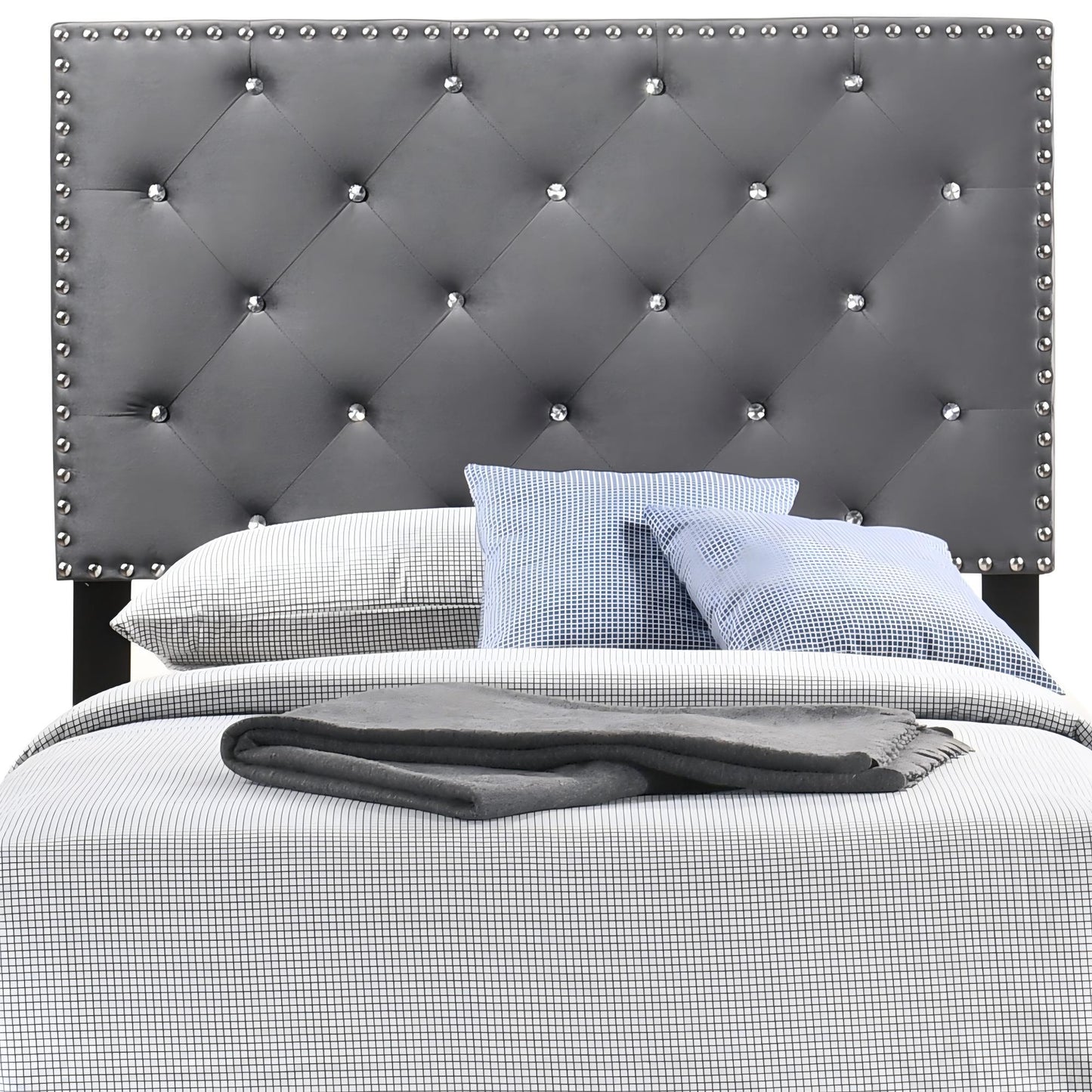 Luxurious and Crystal Tufted Upholstered Bed