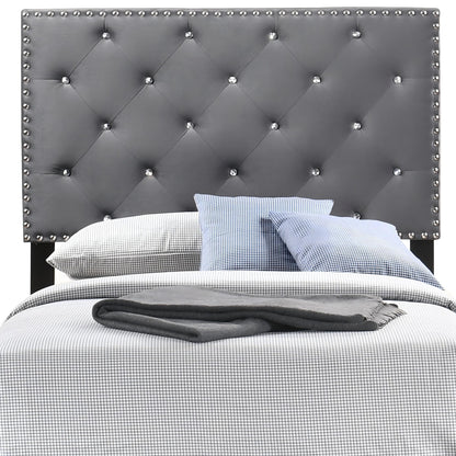 Luxurious and Crystal Tufted Upholstered Bed