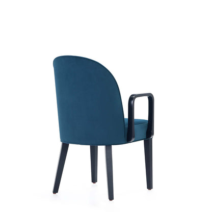 Modern Upholstered Beech And Wooden Armchair