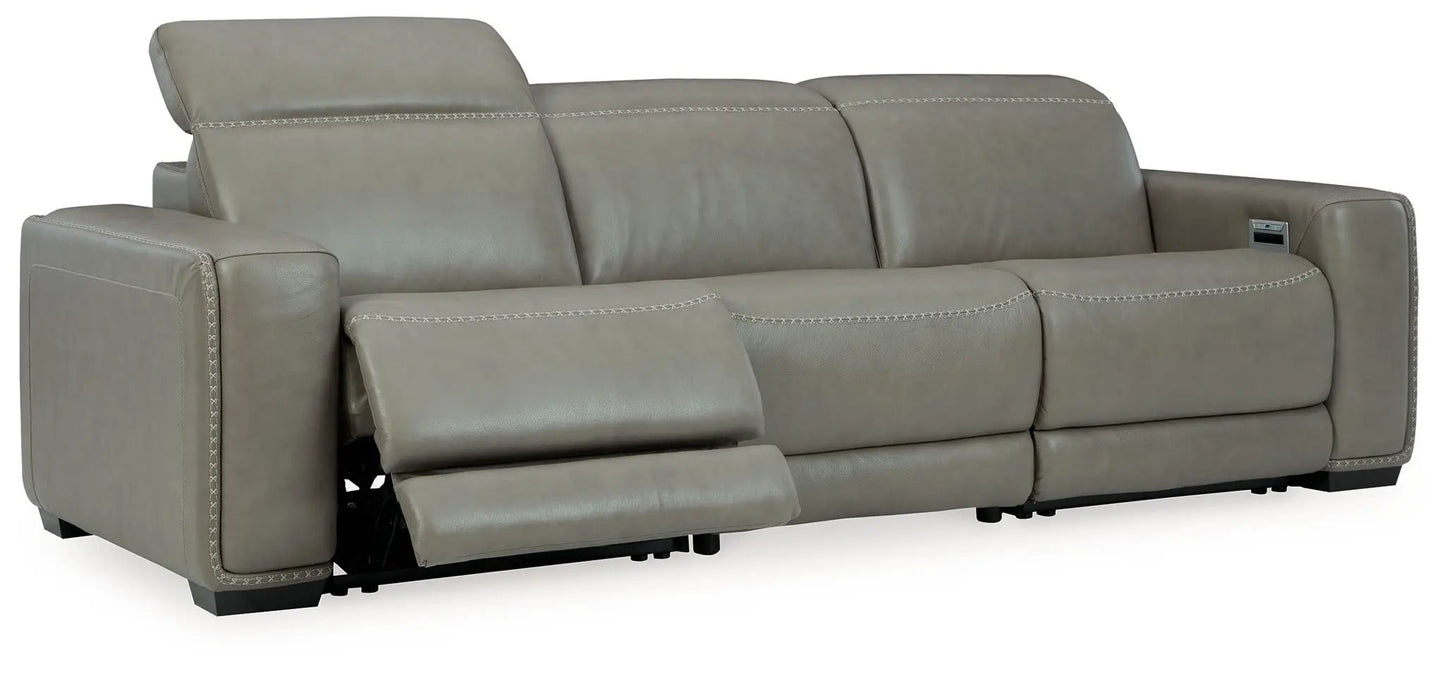 Correze power reclining sectional gray leather by Unique Piece Furniture on Tampa Home & Garden Store