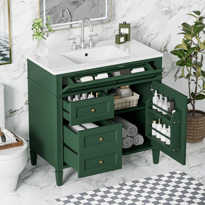 Bathroom Vanity With Top Sink and 2 Drawers