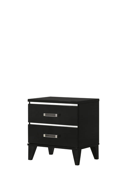 Chelsie Nightstand, black accent nightstand with 3 drawers by HouseOfZazla on Tampa Home & Garden Store