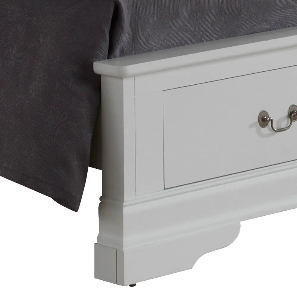 Upholstered Sleigh Bed with Dovetail Drawers