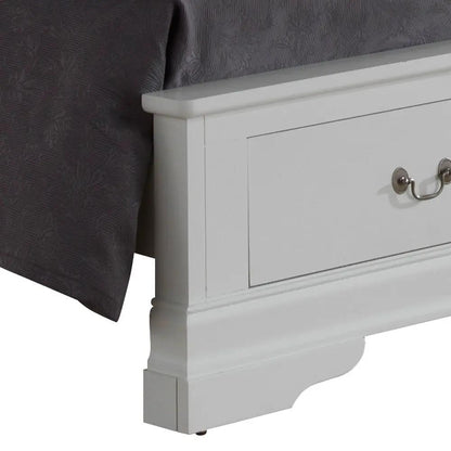 Upholstered Sleigh Bed with Dovetail Drawers
