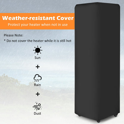 Calentador de patio de propano de 41 000 BTU con capota metálica - Negro