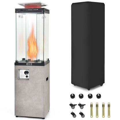 Calentador de patio de propano de 41 000 BTU con capota metálica - Negro