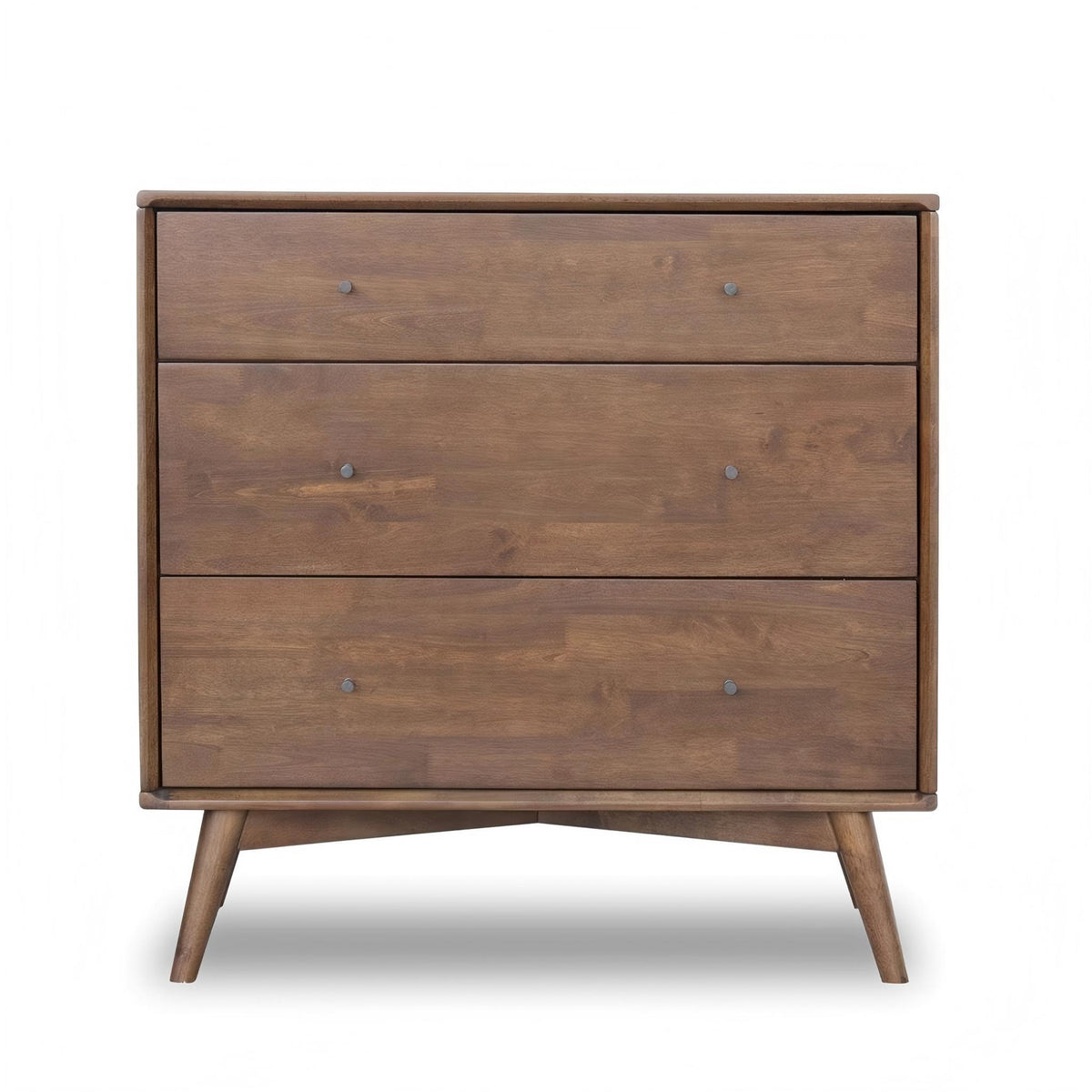 Solid wood 3-drawer dresser in brown with mid-century legs HouseOfZazla on Tampa Home & Garden Store