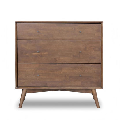 Solid wood 3-drawer dresser in brown with mid-century legs HouseOfZazla on Tampa Home & Garden Store