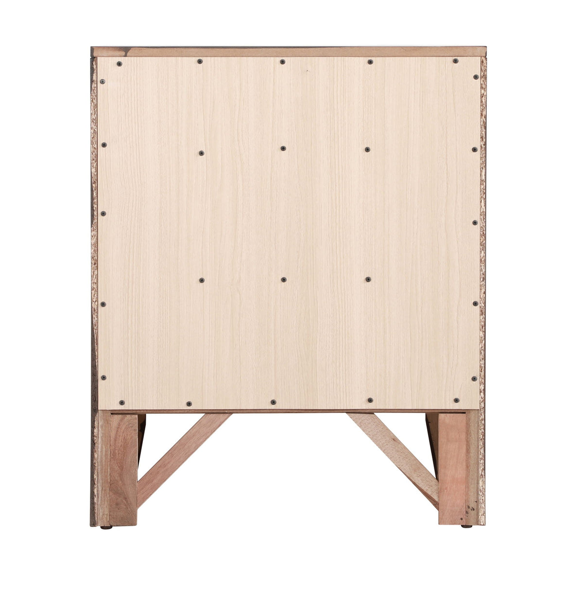 Modern design nightstand HouseOfZazla natural veneer with molded resin accents on Tampa Home & Garden Store