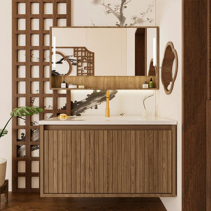 Wall Mounted Floating Bathroom Vanity With Sink