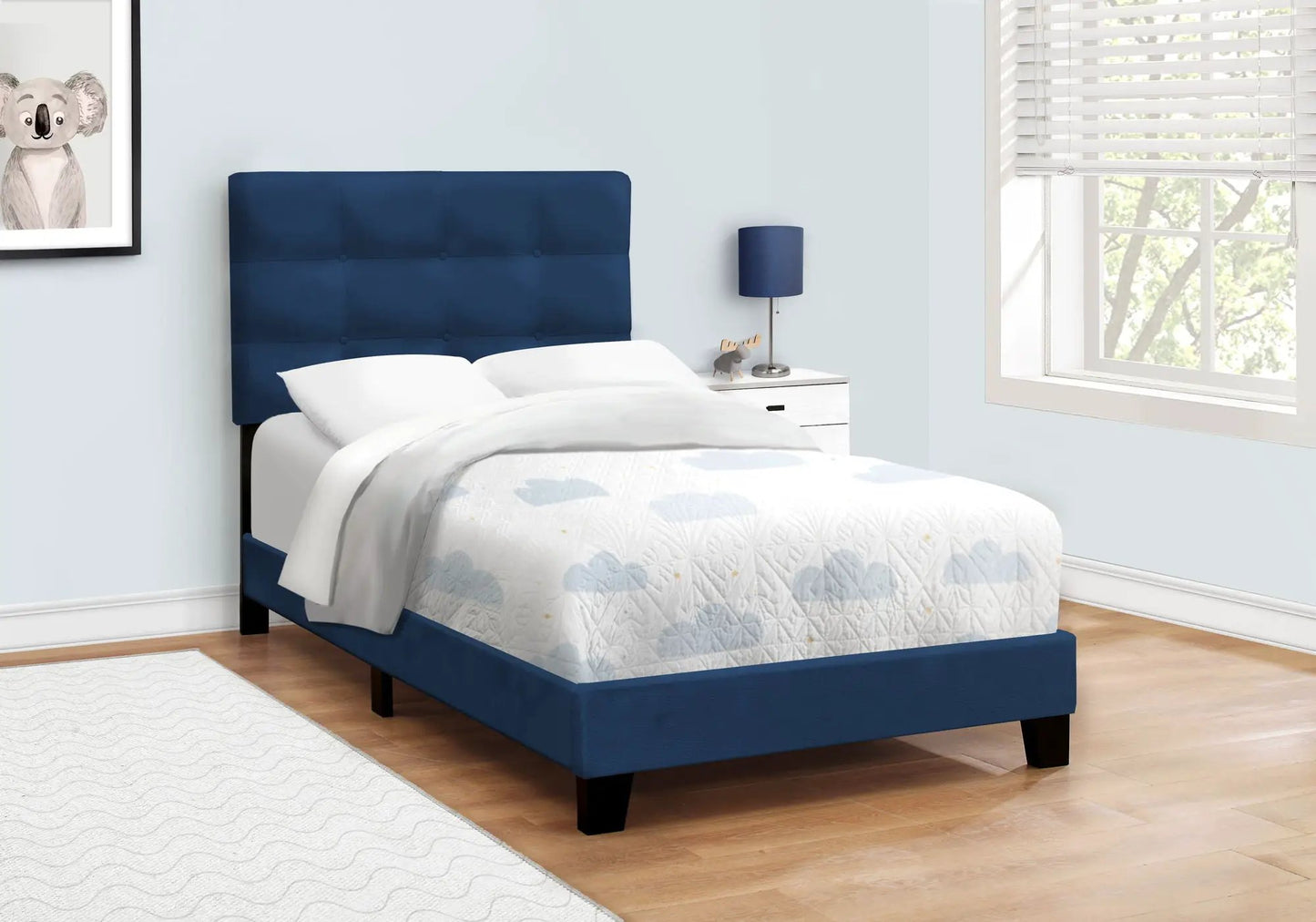 Upholstered Bed Frame and Transitional Style