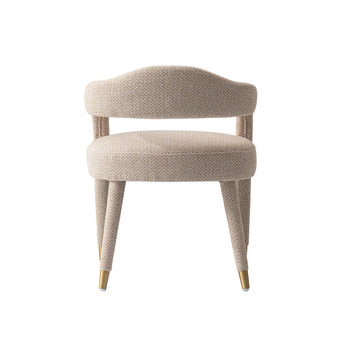 Aspen Solid Wood Mid Century Tweed Armchair