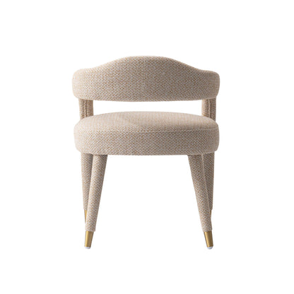 Aspen Solid Wood Mid Century Tweed Armchair