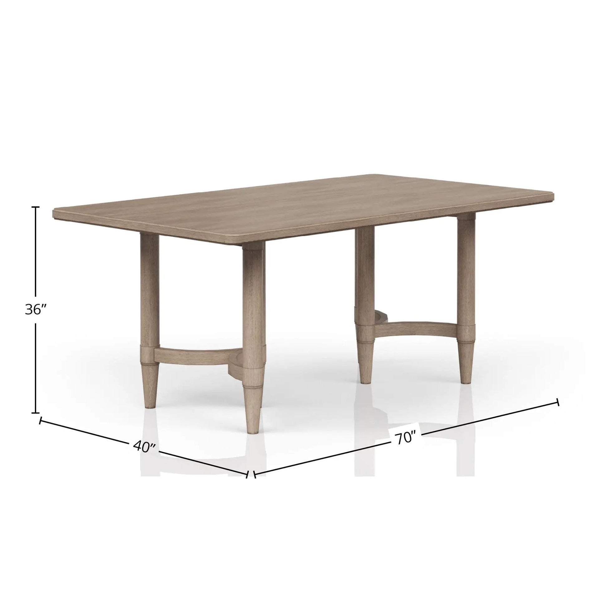 Counter height dining table in sand wood finish with visible grain by Unique Piece Furniture on Tampa Home & Garden Store