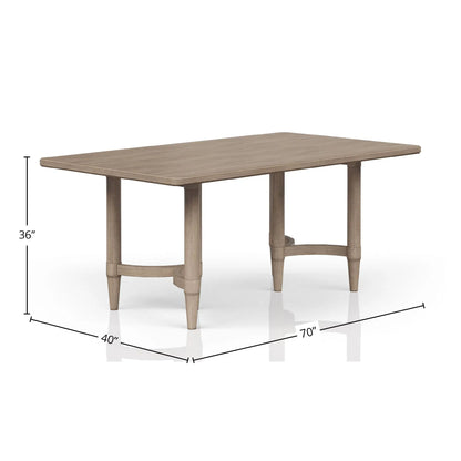 Counter height dining table in sand wood finish with visible grain by Unique Piece Furniture on Tampa Home & Garden Store
