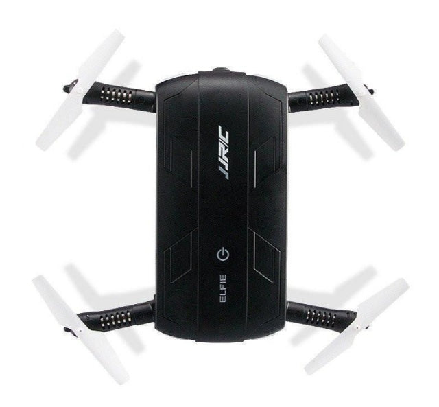 JJRC H37 Elfie foldable mini selfie drone with black body and white propellers on Tampa Home & Garden Store